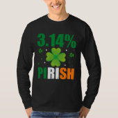 3 14 Pirish  St Patrick s Math Geek Irish Math Tea Tシャツ (正面)
