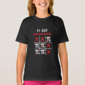 3.14 Tic-Tac-Toe NoughtsとCrosses Happy Pi Day Tシャツ (正面)