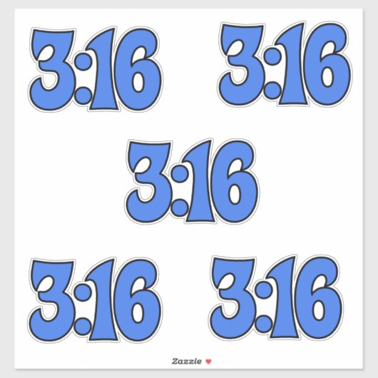 3:16、5パックのシール シール (シート)