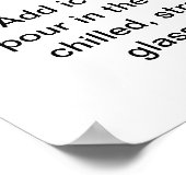 3~1(ウェット)マルティニカクテルレシピアート16"x20" ポスター (角)