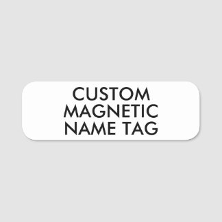 3"×1"角丸マグネット式ネームタグの白紙(カスタム名入れ可) 名札