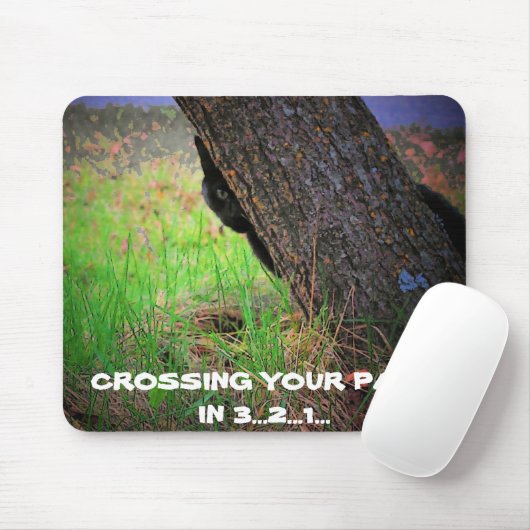 3… 2のあなたの道を交差させている黒猫… 1…ミーム マウスパッド (マウス)