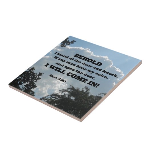 3:20見よ私はドアに立ってノックする… タイル (側面)