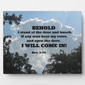 3:20見よ私はドアに立ってノックする… フォトプラーク (正面)