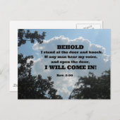 3:20見よ私はドアに立ってノックする… ポストカード (正面/裏面)