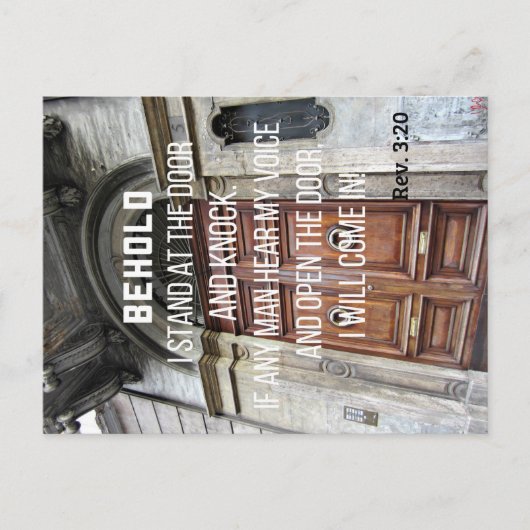 3:20見よ私は戸口に立ち、ノックする ポストカード (正面)