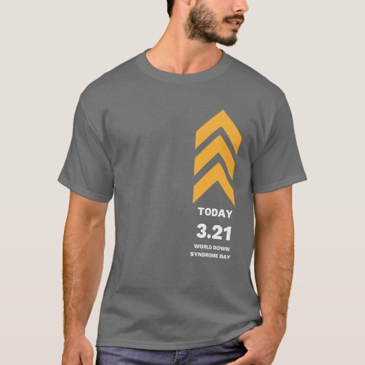3.21ダウン症候ユニセックス群認識度Tシャツ Tシャツ (正面)