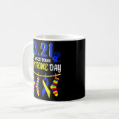 3 21 World Down Syndrome Day 2022認識度靴下 コーヒーマグカップ (正面左)
