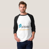 3/4の袖のraglan tシャツ (正面フル)