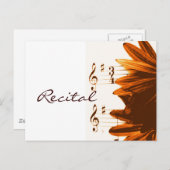 3/4タイムミュージックリサイタル招待状はがき インビテーションポストカード (正面/裏面)