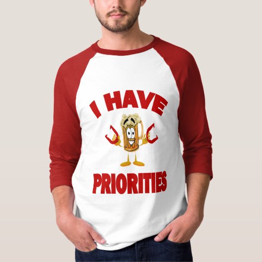 3/4本の袖の蹄鉄 Tシャツ (正面)