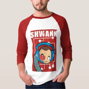 3/4袖SHWANNジャージー Tシャツ