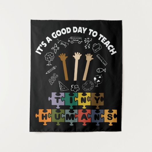 3/4、小さな人間に良い日だ教えよ、先生 タペストリー (正面)