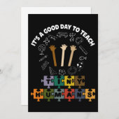 3/4、小さな人間に良い日だ教えよ、先生 招待状 (正面/裏面)