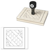 3.5インチ基礎糸継ぎミニキルトパターン ラバースタンプ (押印)