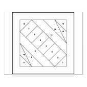 3.5インチ基礎糸継ぎミニキルトパターン ラバースタンプ (インプリント)