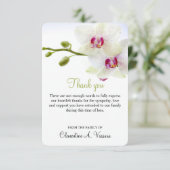 3.5インチx5インチ悔やみや弔慰白い蘭の写真 (スタンド正面)