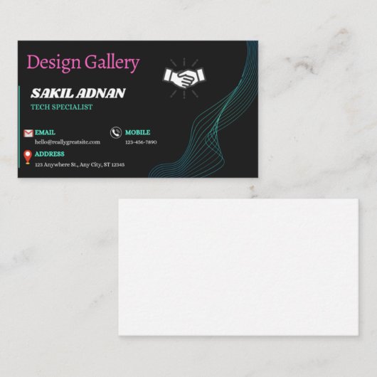 3.5インチx 2インチ名刺 名刺 (正面/裏面)