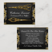 3.5インチx 2.5インチのシザー付き切り刃ヘーゼルハースト 名刺 (正面/裏面)