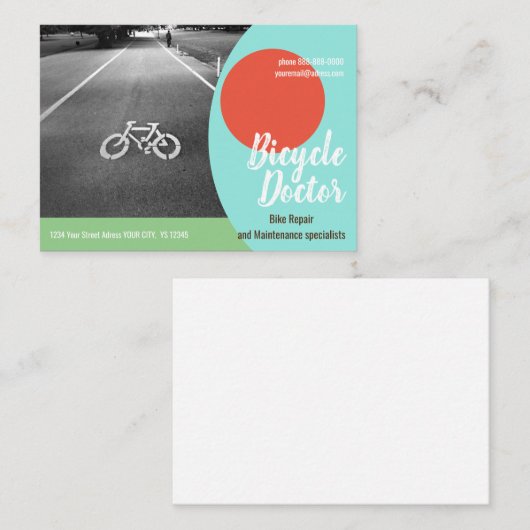 3.5インチx 2.5インチの自転車修理強力な名刺 名刺 (正面/裏面)