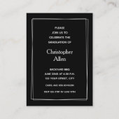 3.5インチX 2.5インチMINIフォト卒業のお知らせ エンクロージャーカード (裏面)