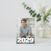 3.5インチX 2.5インチMINIフォト卒業のお知らせ エンクロージャーカード (スタンド正面)