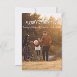 3.5インチx 5インチのメリークリスマスカード サンキューカード