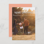 3.5インチx 5インチのメリークリスマスカード サンキューカード (正面/裏面)