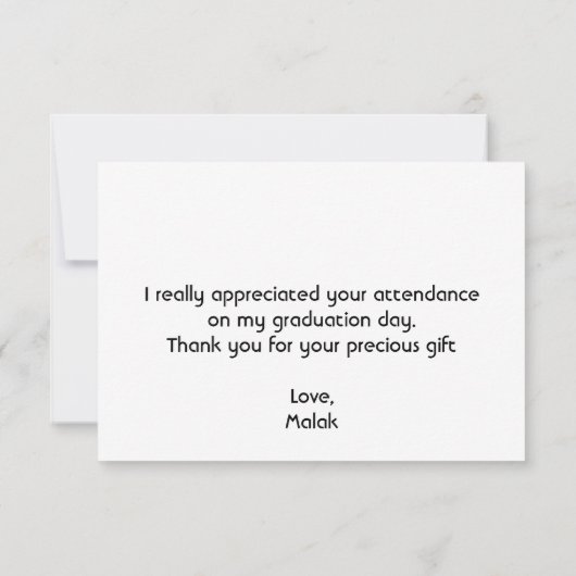 3.5インチx 5インチフラットサンキューカード サンキューカード (裏面)