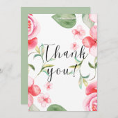 3.5インチx 5インチフラットサンキューカード サンキューカード (正面/裏面)