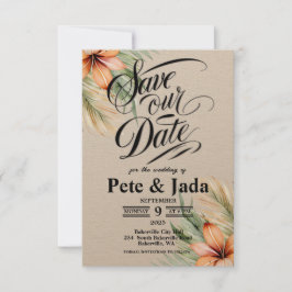 3.5インチx 5インチフラット日付カードを保存 セーブザデート