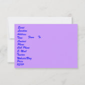 3.5インチx 5インチランドスケープMardi Gras Please View Notes 招待状 (裏面)