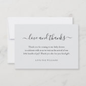 3.5インチx 5インチ赤ちゃんシャワーギフト感謝パーソナライズされた サンキューカード (正面)