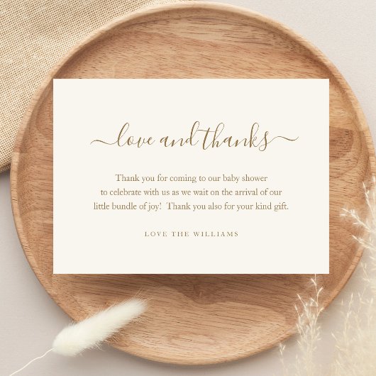 3.5インチx 5インチ赤ちゃんシャワーギフト感謝パーソナライズされた サンキューカード