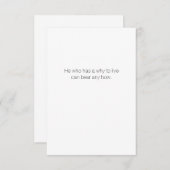 3.5インチx 5インチ-引用文カード サンキューカード (正面/裏面)