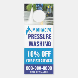 3.5インチx 8.5インチ両面圧力洗浄 ドアノブサイン