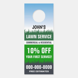 3.5インチx 8.5インチ両面芝生用サービスドアハンガー ドアノブサイン