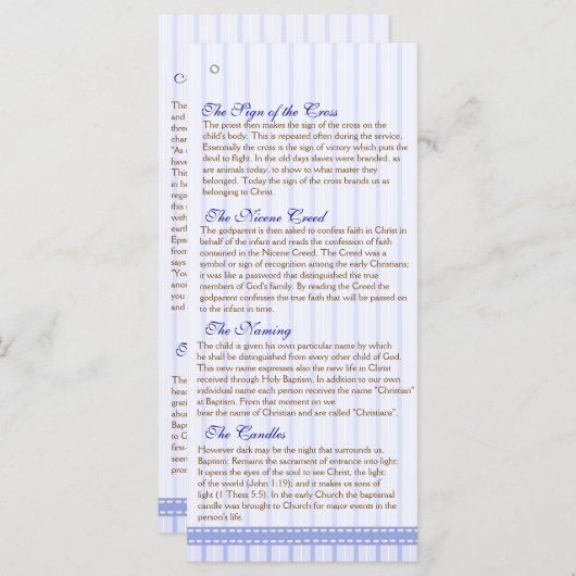3/5ページのギリシャ正教会の洗礼プログラム プログラム (正面/裏面)
