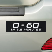 3.5分で0から60まで バンパーステッカー (車上)