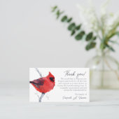 3.54x2.165 カーディナル葬儀感謝写真カード 名刺 (スタンド正面)