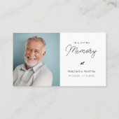 3.54x2.165（鳥）ショウジョウコウカンチョウ葬儀ありがとうフォトカード 名刺 (裏面)