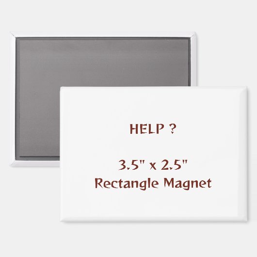 3.5"×2.5"の長方形マグネット マグネット (正面/裏面)