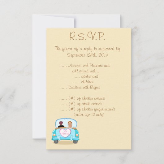 3.5×5 ご結婚おめでとう　Ｒ．Ｓ．Ｖ．Ｐ 招待状 (正面)