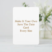3.5"×5"の結婚式の延期・日程変更カード セーブザデート (スタンド正面)
