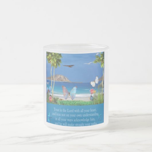 3:5-6キリスト教の項目を信頼しなさい フロストグラスマグカップ (中央)