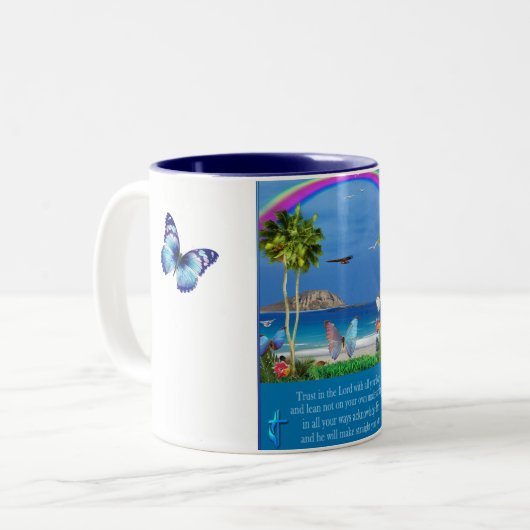 3:5-6主の諺に信頼しなさい ツートーンマグカップ (正面左)