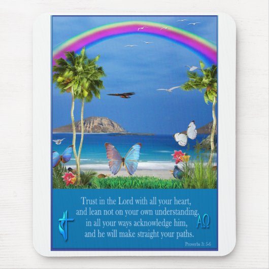 3:5-6主の諺に信頼しなさい マウスパッド (正面)