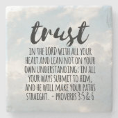 3:5-6主への信頼 ストーンコースター (正面)