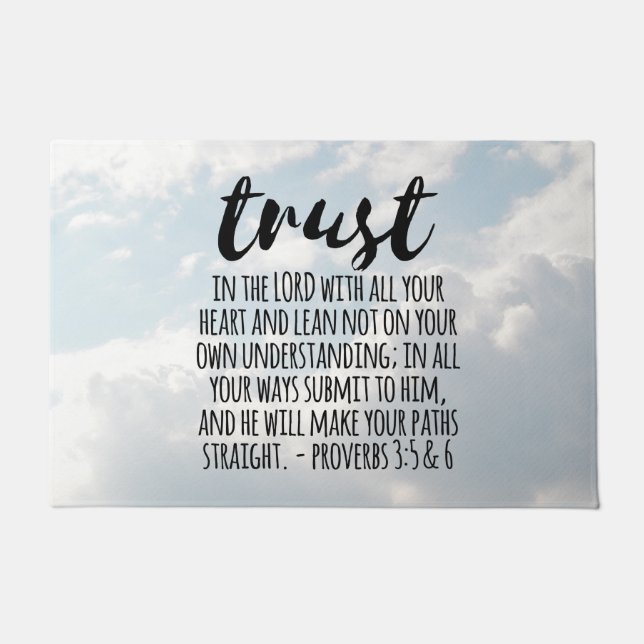 3:5-6主への信頼 ドアマット (正面)