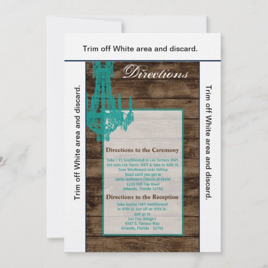 3.5×6方向 カード ウェスタン ラスティック シャンデリア (正面)